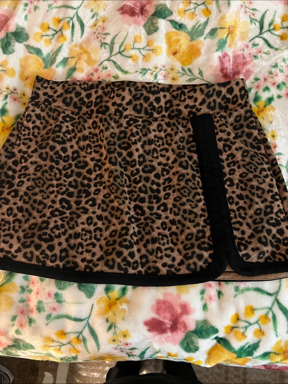 JoyLab Brown and Black Leopard Mini Skirt